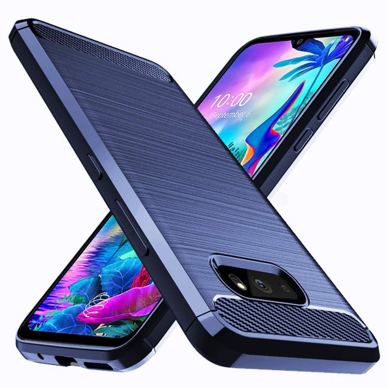 Osophter for LG G8X Thinq Case,LG V50S Thinq Case Shock-Absorption Flexible TPU Rubber Full-Body Protective Phone Cover for LG G8X Thinq/V50S Thinq(Blue) - Image 1